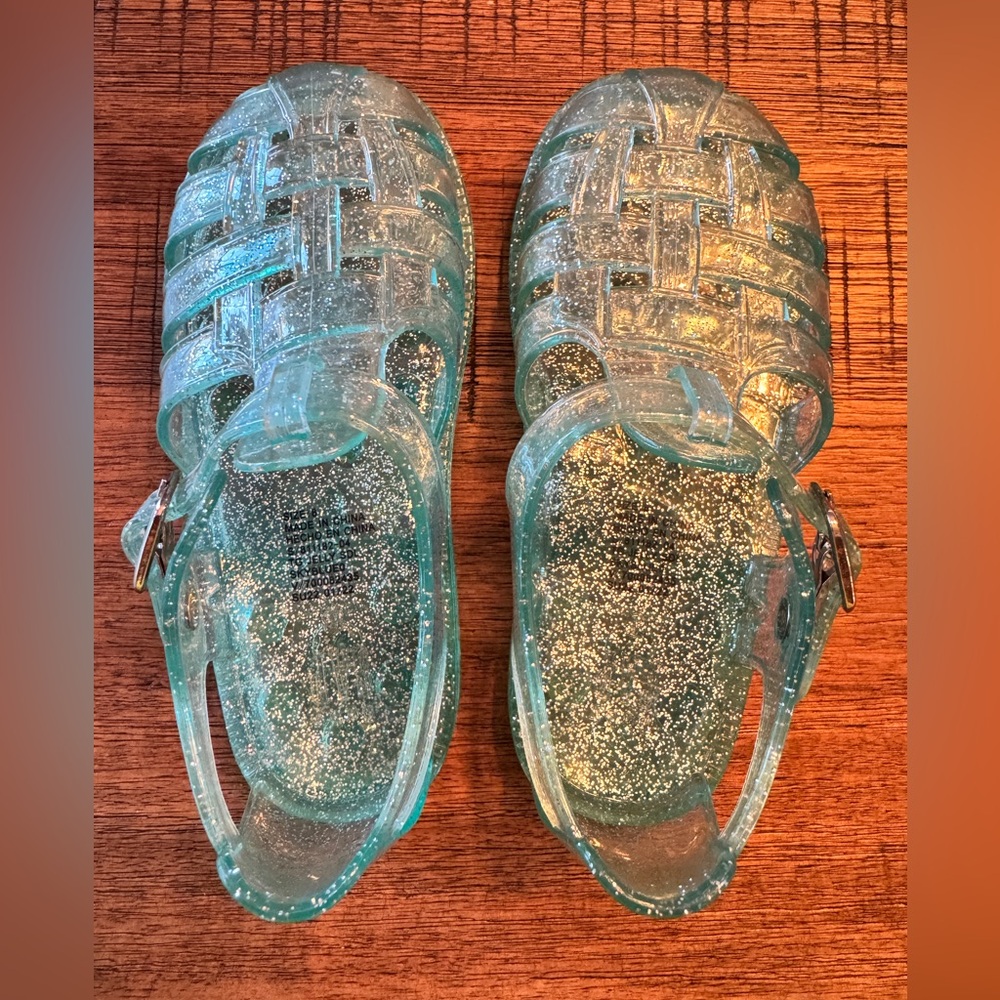 GAP | Toddler Glitter Jelly Sandals Aqua - Size 8